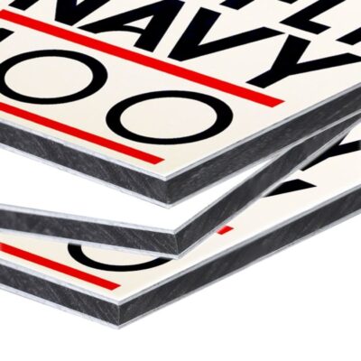 stack of composite signs composite aluminium signs